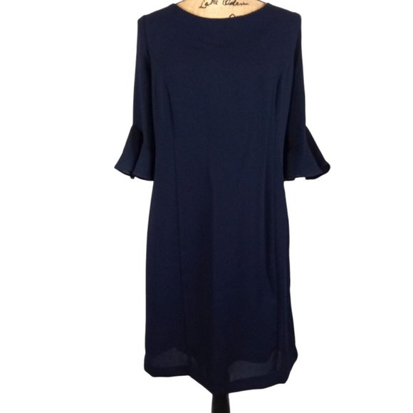 DKNY Short Sleeve Navy Shift Dress NWT